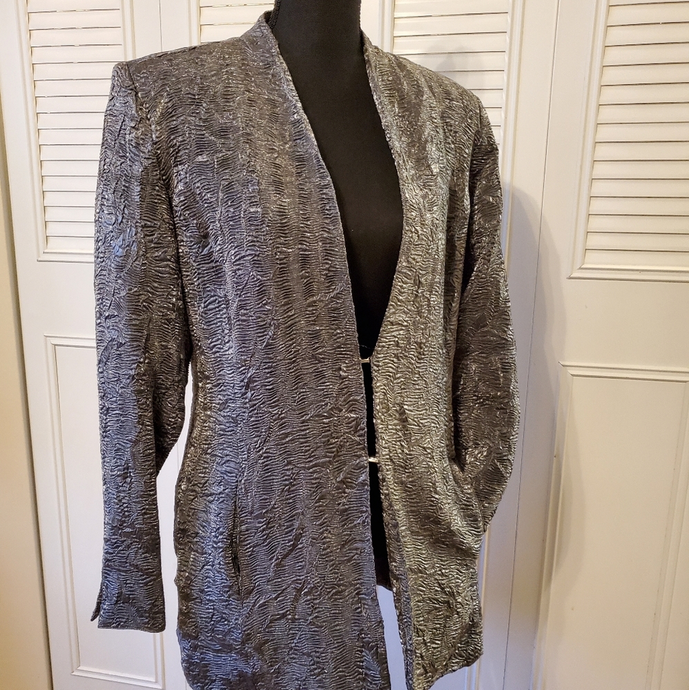 Shimmering Grey Evening Jacket